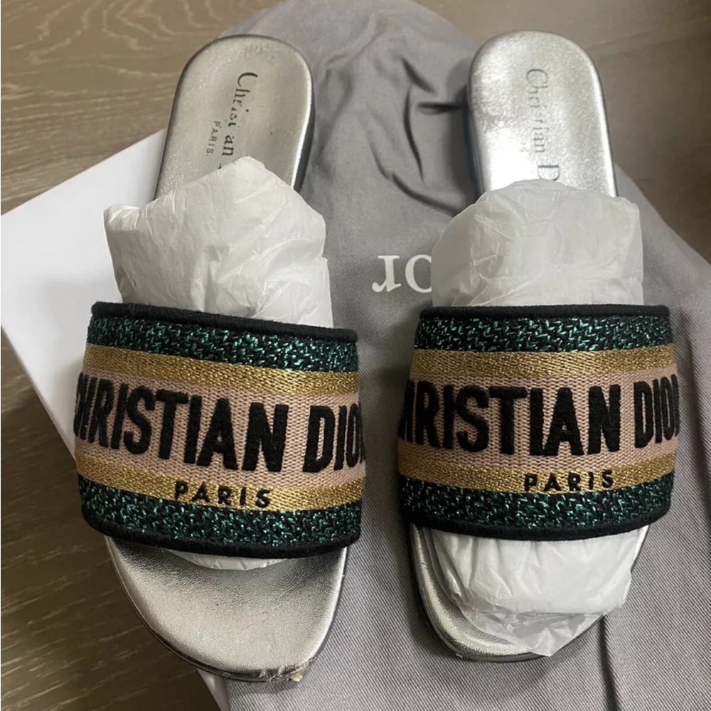 Christian Dior Dway Slides Sandals Size 35.5